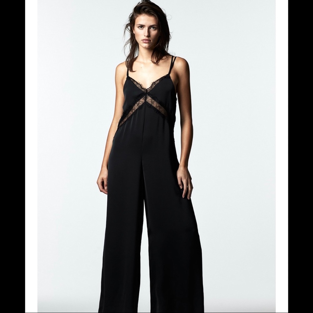 ZARA satin jumpsuit